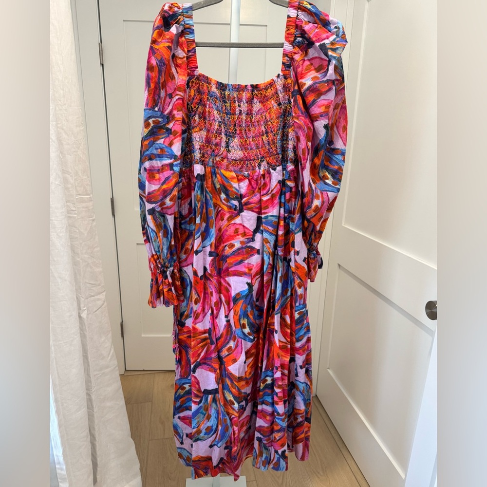 FARM Rio Tropical Banana Pink Maxi Dress size L - Picture 8 of 12